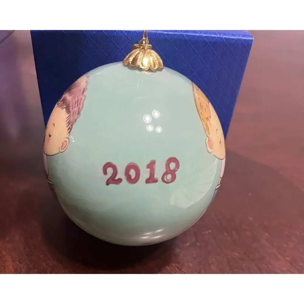 Pier 1 Li Bien 2018 Choir boyGlass Christmas Ornament Hand Painted Reverse Paint